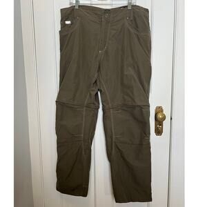 Kuhl Men's 38 X 30 Pants Liberator Convertible Stealth Green Brown Zip Off Hike